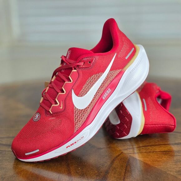 Nike Zoom Pegasus 41 NFL San Francisco 49ers Team Issued PE Men's 9.5 FZ5070-600 - Picture 14 of 16